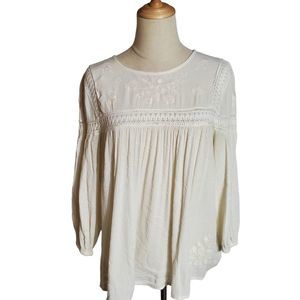 Mi Ami Off White Boho Festival Top
